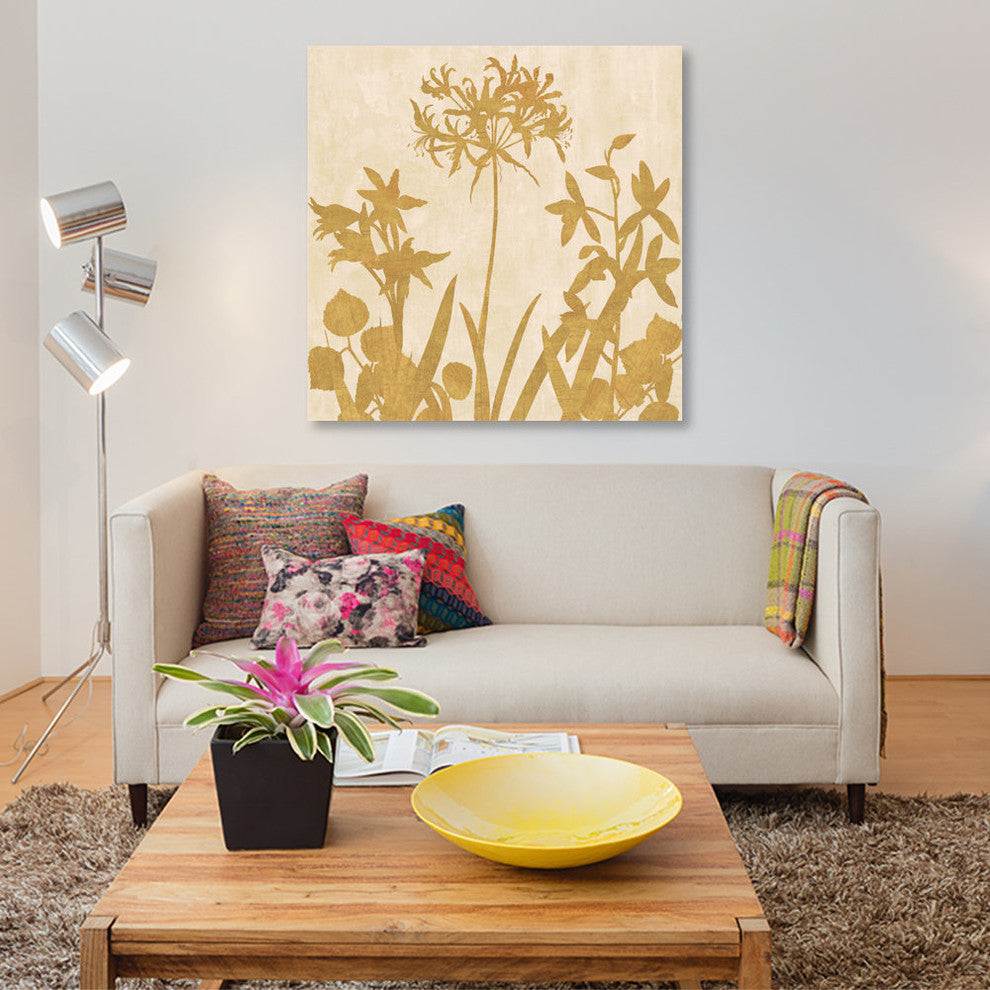 "Golden Reflections I" by Erin Lange, Canvas Print, 18"x18"