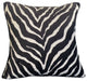 Plutus Black Zebra Black Animal Motif Luxury Throw Pillow, Double Sided  20"x36" King