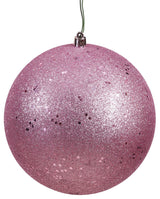 Vickerman 6" Mauve Sequin Ball Ornament, 4 per Bag