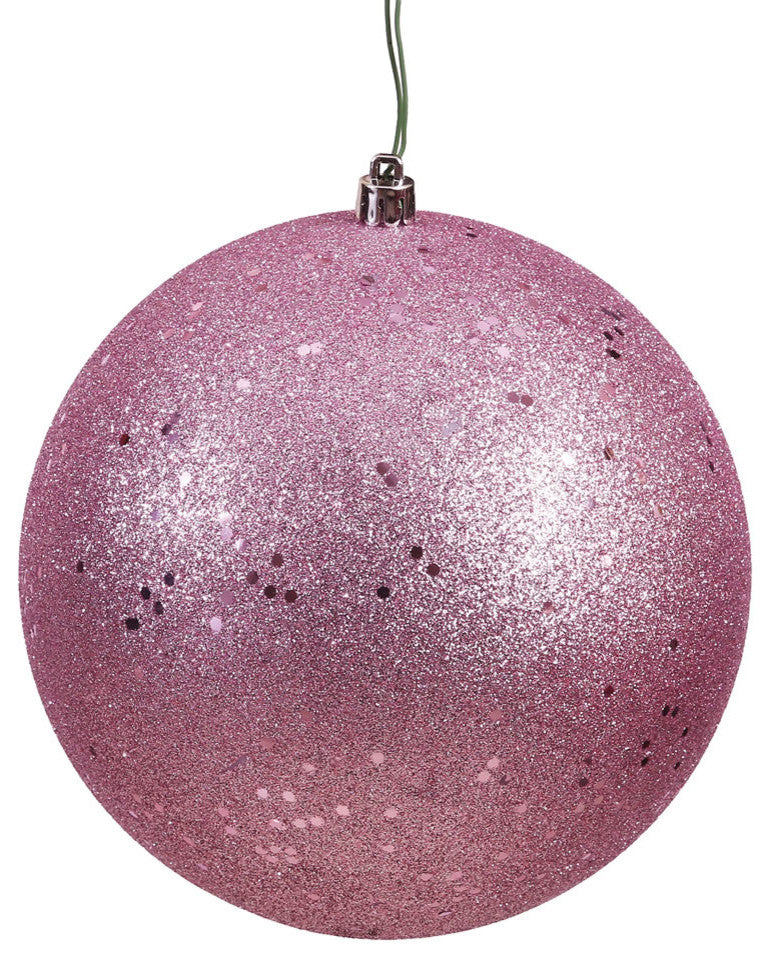 Vickerman 6" Mauve Sequin Ball Ornament, 4 per Bag