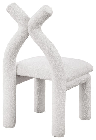 Xena Boucle Fabric Upholstered Accent/Dining Chair, Cream