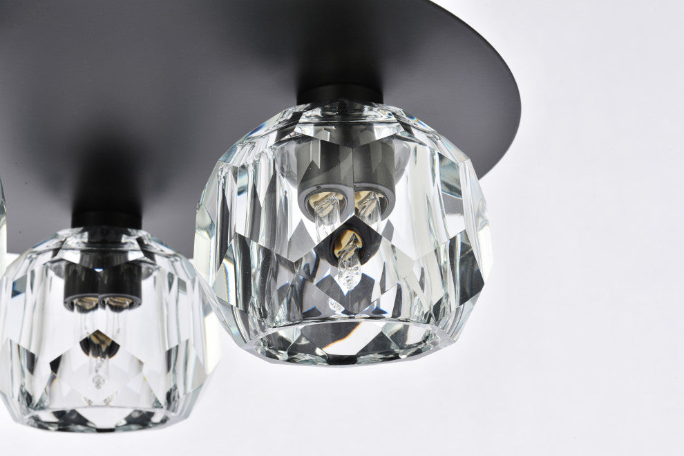 3 Light Ceiling Lamp, Black
