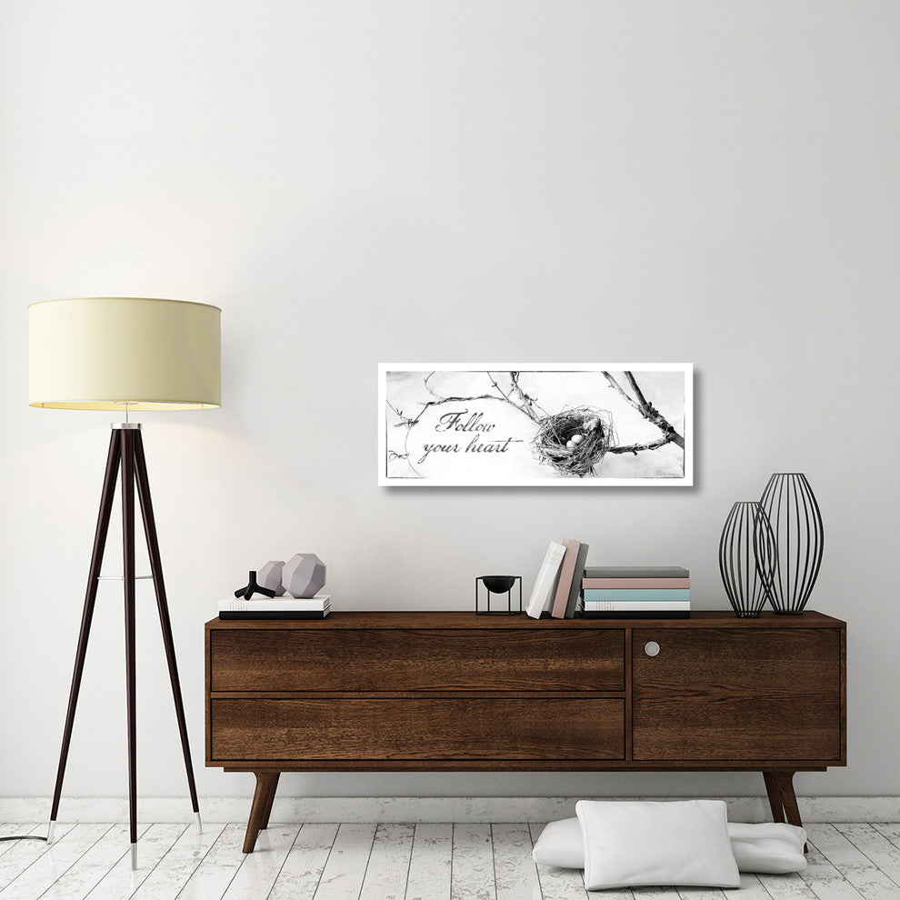 "Nest and Branch III Follow Your Heart" Print by Debra Van Swearingen, 42"x16"