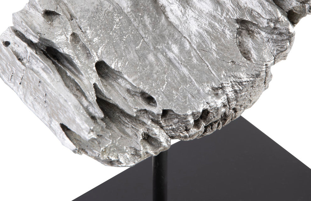 Cast Eroded Wood Circle on Stand