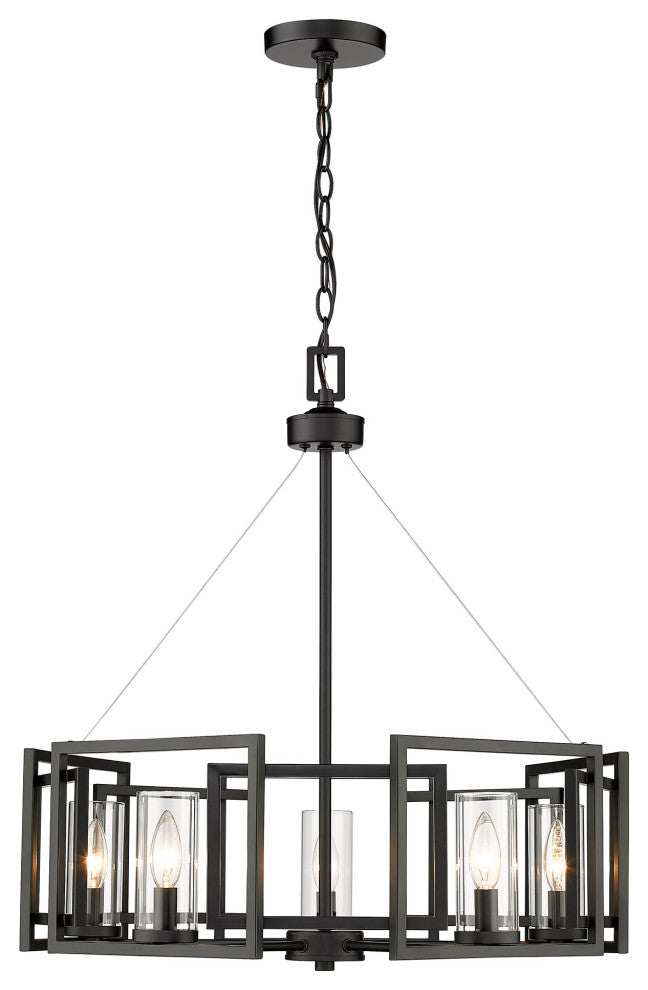 Golden Lighting 6068-5 Marco 5 Light 25"W Taper Candle Style - Brushed