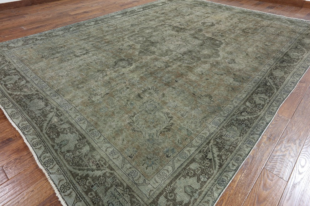 Tabriz Overdyed 10'x13 Oriental Rug, W1926
