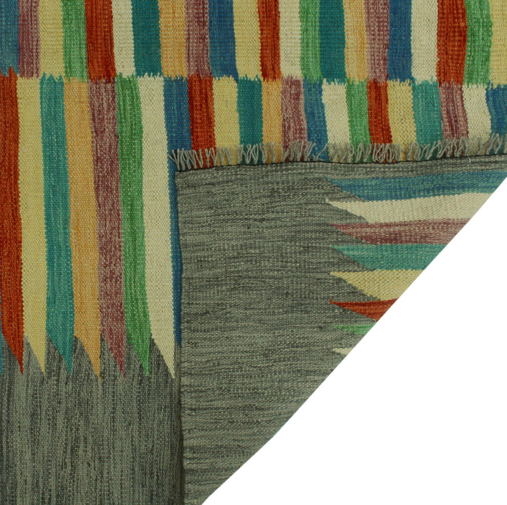 Winchester Kilim Khaleeq Rust/Blue Rug, 4'0x5'10