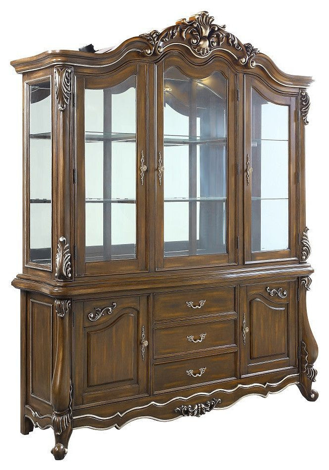 ACME Latisha Hutch and Buffet, Antique Oak Finish