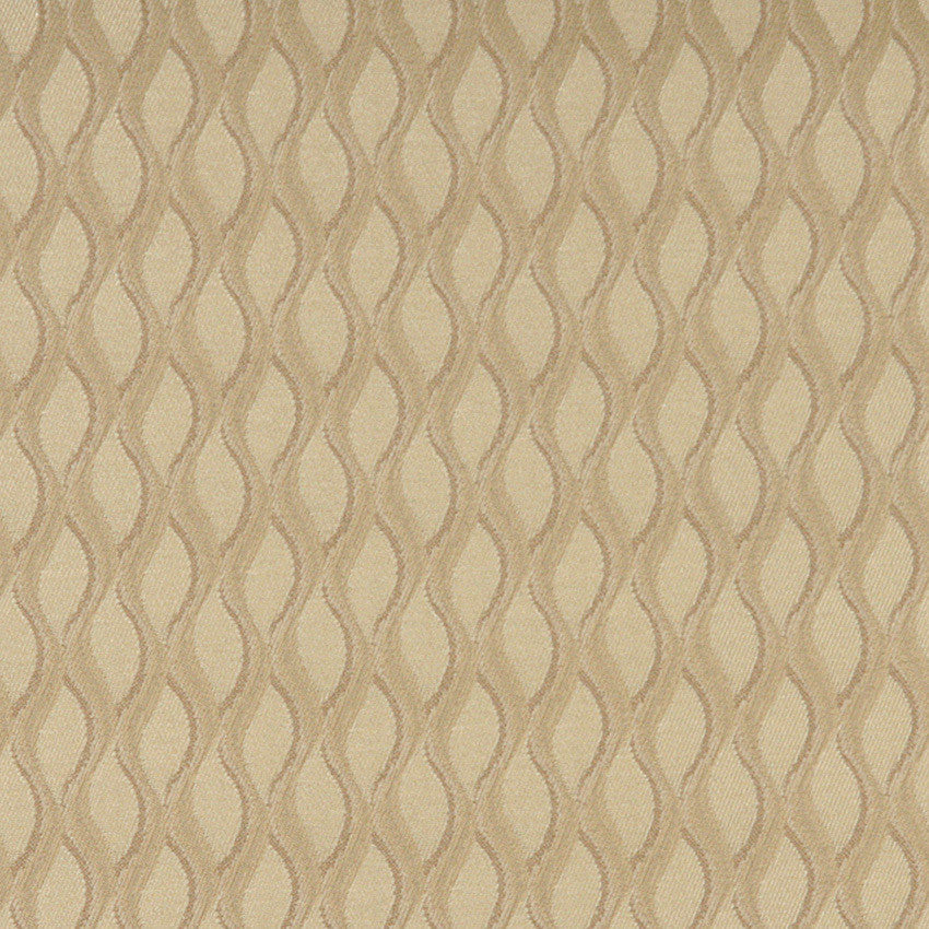 Beige Wavy Striped Durable Upholstery Fabric By The Yard