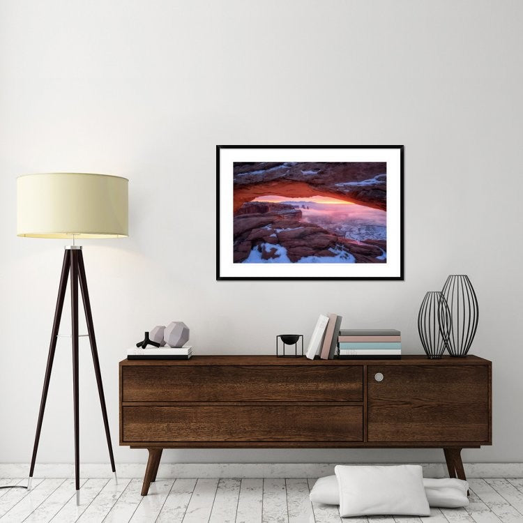 "The Moment Right Before Sunrise" Framed Digital Print by Daniel F, 44x32"