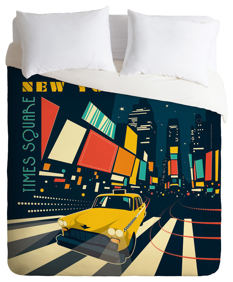 Deny Designs Anderson Design Group NYC Times Square Duvet Cover - Lightweight