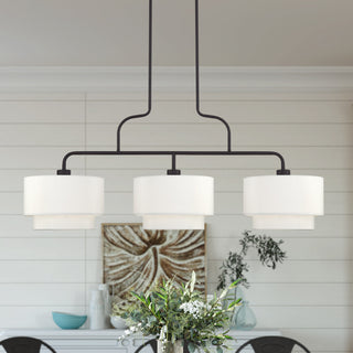 Manorwood 3 Light Bronze Extra Large Linear Chandelier