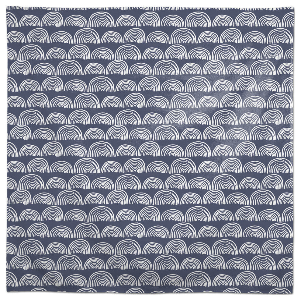 Half Circle Pattern Blue 2 58x58 Tablecloth