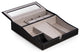 Black Leather Valet Tray, Multi-Comparment Storage