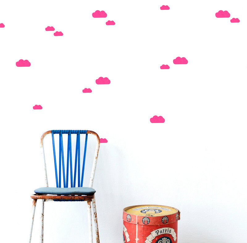 Kidswallsticker Mini Clouds, Neon, 27 Clouds On The Sheet