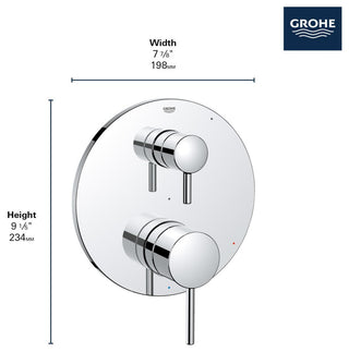 Grohe 29 423 Timeless Two Function Pressure Balanced Valve Trim - Starlight