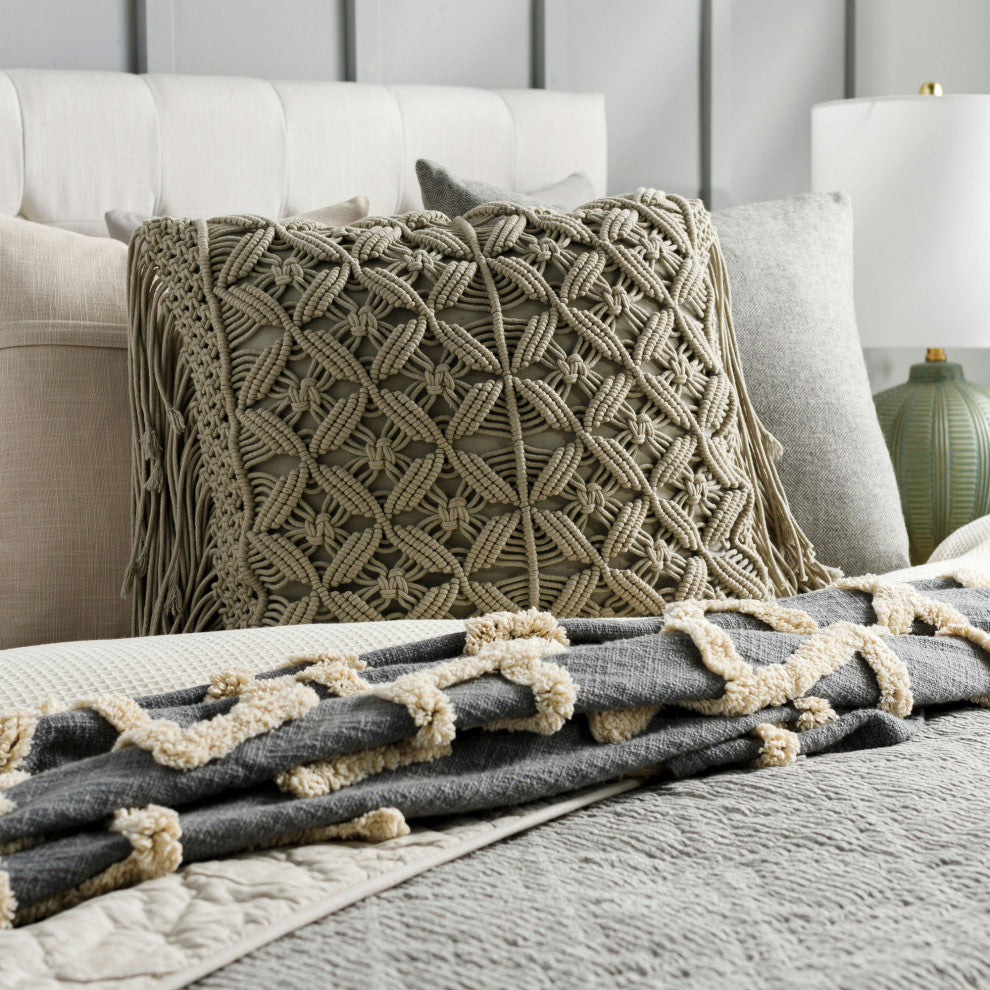 Surya Punta Seafoam Pillow Cover 14"H X 22"W