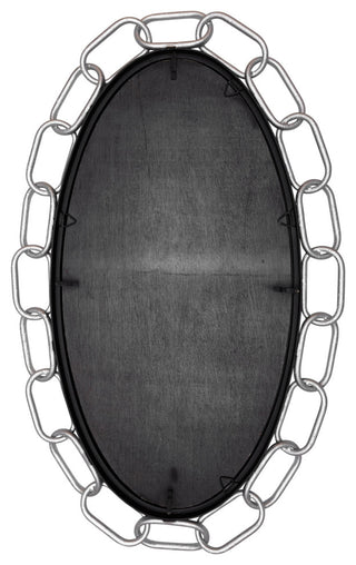 Varaluz 444MI24 Chains of Love 24" W x 40" H Oval Steel Framed - Matte Black /