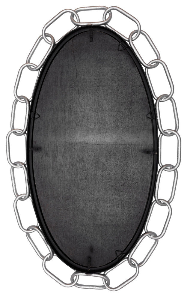 Varaluz 444MI24 Chains of Love 24" W x 40" H Oval Steel Framed - Matte Black /