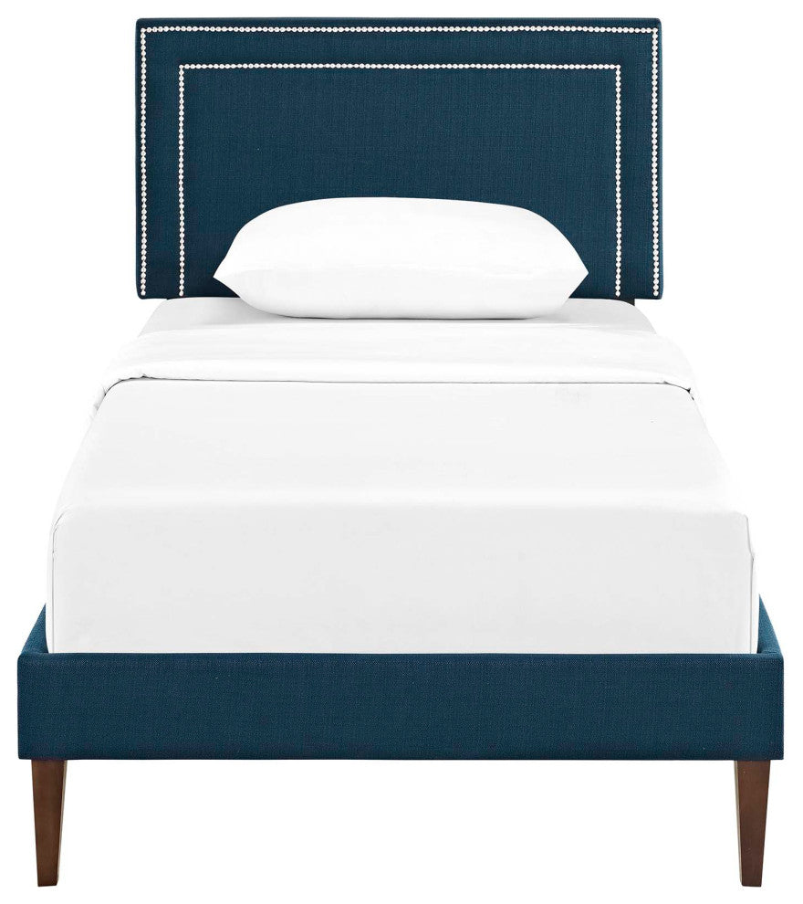 Virginia Twin Platform Bed with Squared Tapered Legs