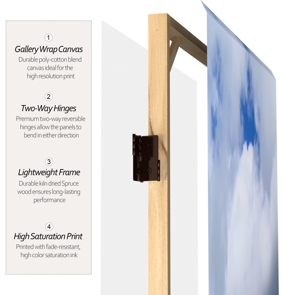 6'' Tall Double Sided Ocean Room Divider