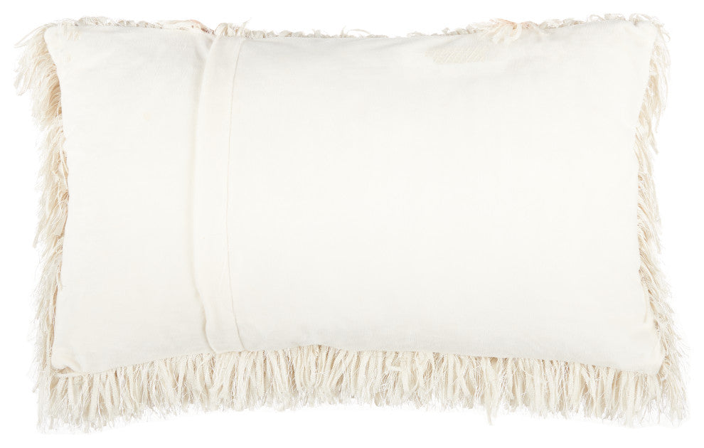 Mina Victory TL048 Throw Pillow, Ivory, 14" x 24"