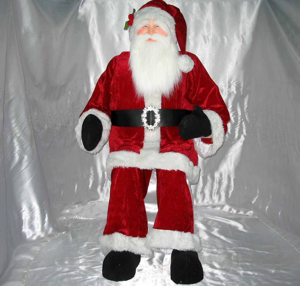Vickerman 6' Red Velvet Standing or Sitting Santa - C896010