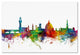 Michael Tompsett ''Florence Italy Skyline White'' Canvas Art, 30x47