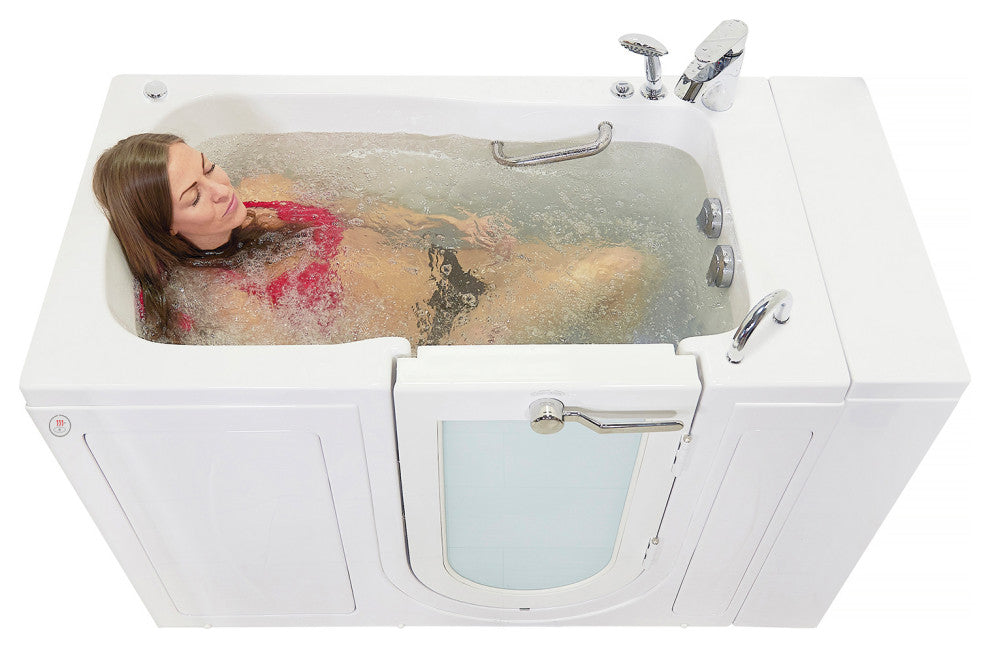Ella Monaco 32"x52" Acrylic Walk-In-Bathtub, Outswing Door, 2 Piece Faucet