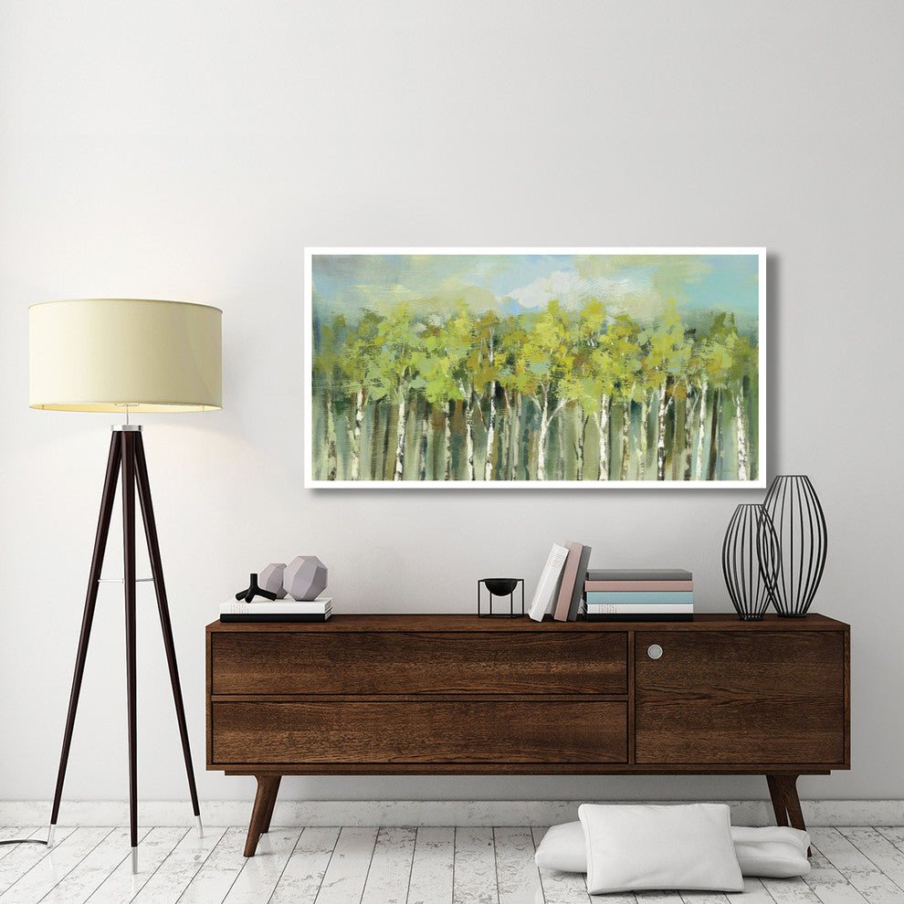 "April Tree Tops" Digital Paper Print by Silvia Vassileva, 62"x32"