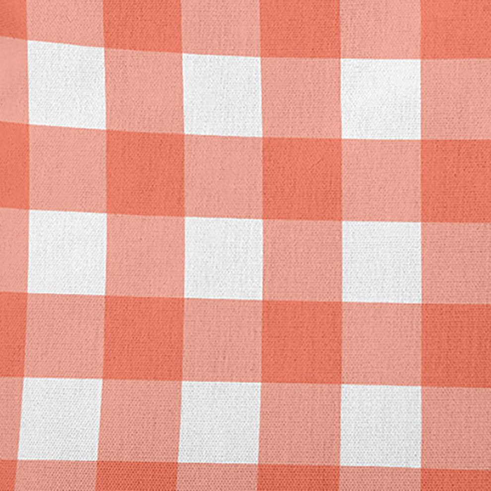 Gingham Plaid Accent Pillow, Harvest Orange, 18"x18"