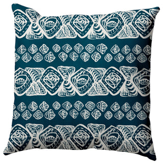 Tribal Geo Pillow, Blue, 26"x26"