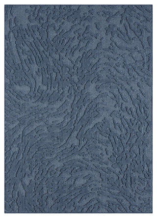 Nimes Topo Relief Area Rug, Dark Blue, 2'3''x3'3''