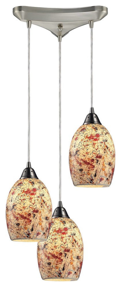 Avalon 3-Light Pendant, Satin Nickel