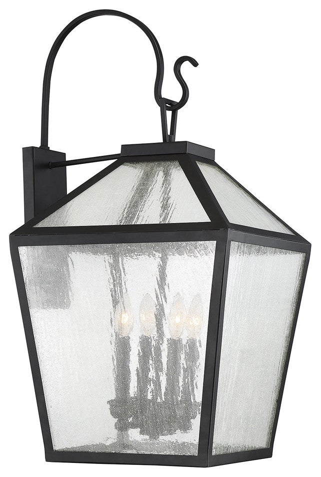 Savoy House Woodstock 4-Light Outdoor Wall Lantern 5-102-BK, Black