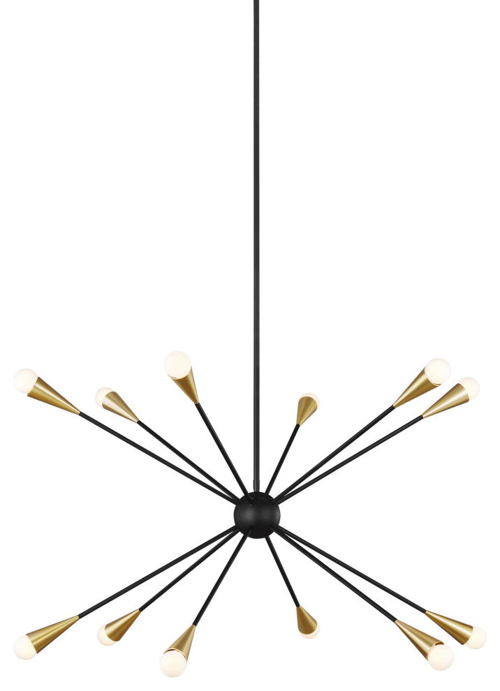Jax Large Chandelier, Midnight Black