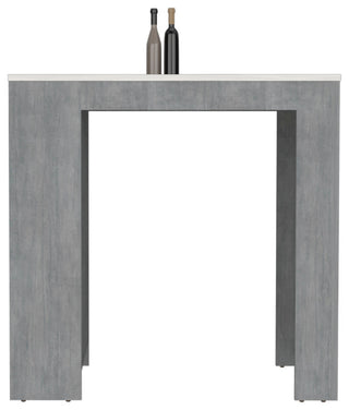 Kitchen Island Doyle, Kitchen, Concrete Gray / Ibiza Marble Color Finish