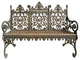 Consigned French Cast Iron Garden Bench