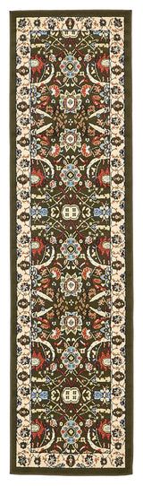 Unique Loom Green Espahan Cape Cod 2' 2 x 8' 2 Runner Rug