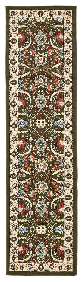 Unique Loom Green Espahan Cape Cod 2' 2 x 8' 2 Runner Rug