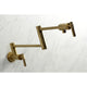 Kingston Brass KS4107ML Milano Wall Mount Pot Filler, Brushed Brass
