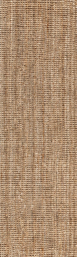 Pata Hand Woven Chunky Jute Natural 2'x18' Runner Rug