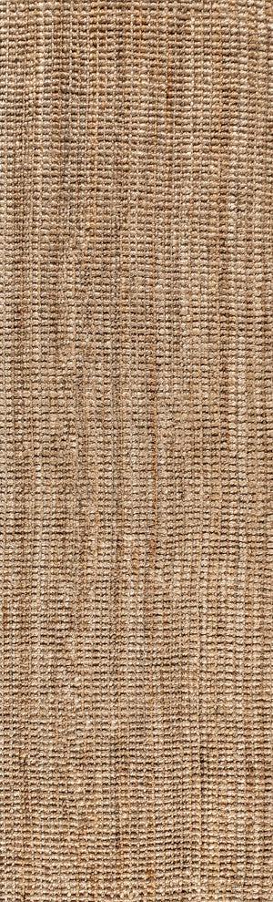 Pata Hand Woven Chunky Jute Natural 2'x18' Runner Rug
