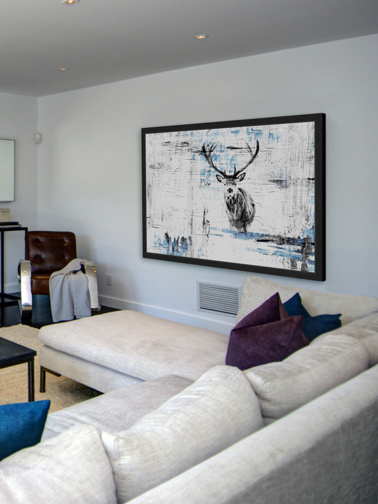 Parvez Taj "Looking for the Herd" Framed Painting Print, 36"x24"