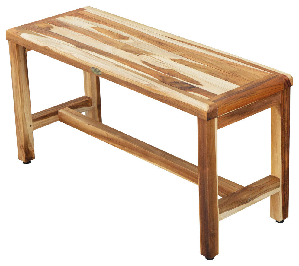 EcoDecors EarthyTeak Classic 35" Teak Shower Bench, 35"
