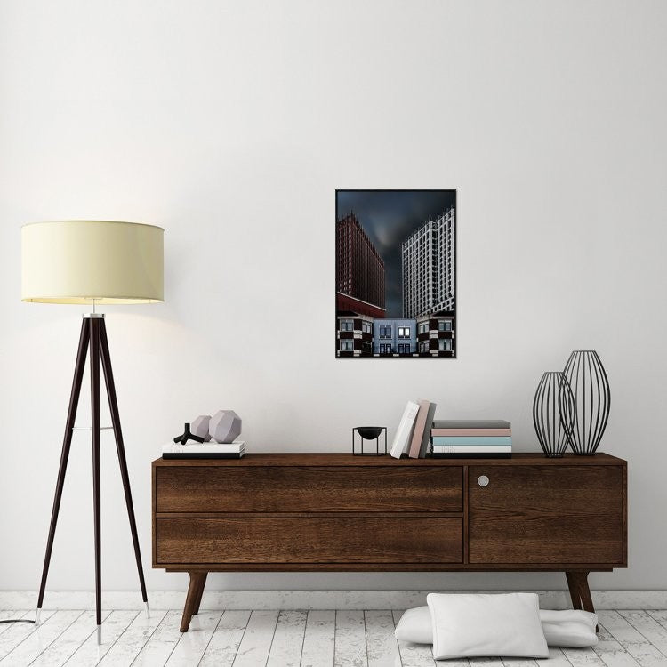 "The Purple House" Framed Canvas Giclee by Gilbert Claes, 22x31"