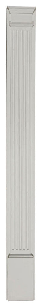 5"W x 96"H x 2"D with 16" Attached Plinth, Fluted Pilaster (each)