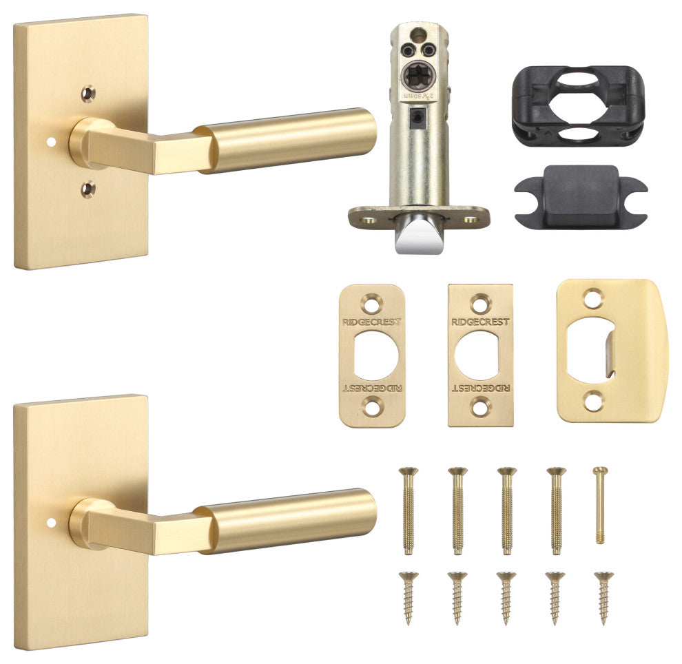 Levanto Privacy Rosette, Satin Brass, Smooth Grip in Satin Brass