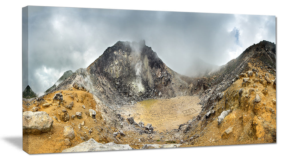 "Volcano Panorama With Dramatic Sky" Landscape Wall Wall Art, 32"x16"