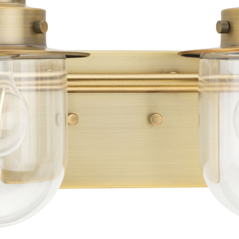 Northlake Collection Four-Light Vintage Brass Clear Glass Bath Light